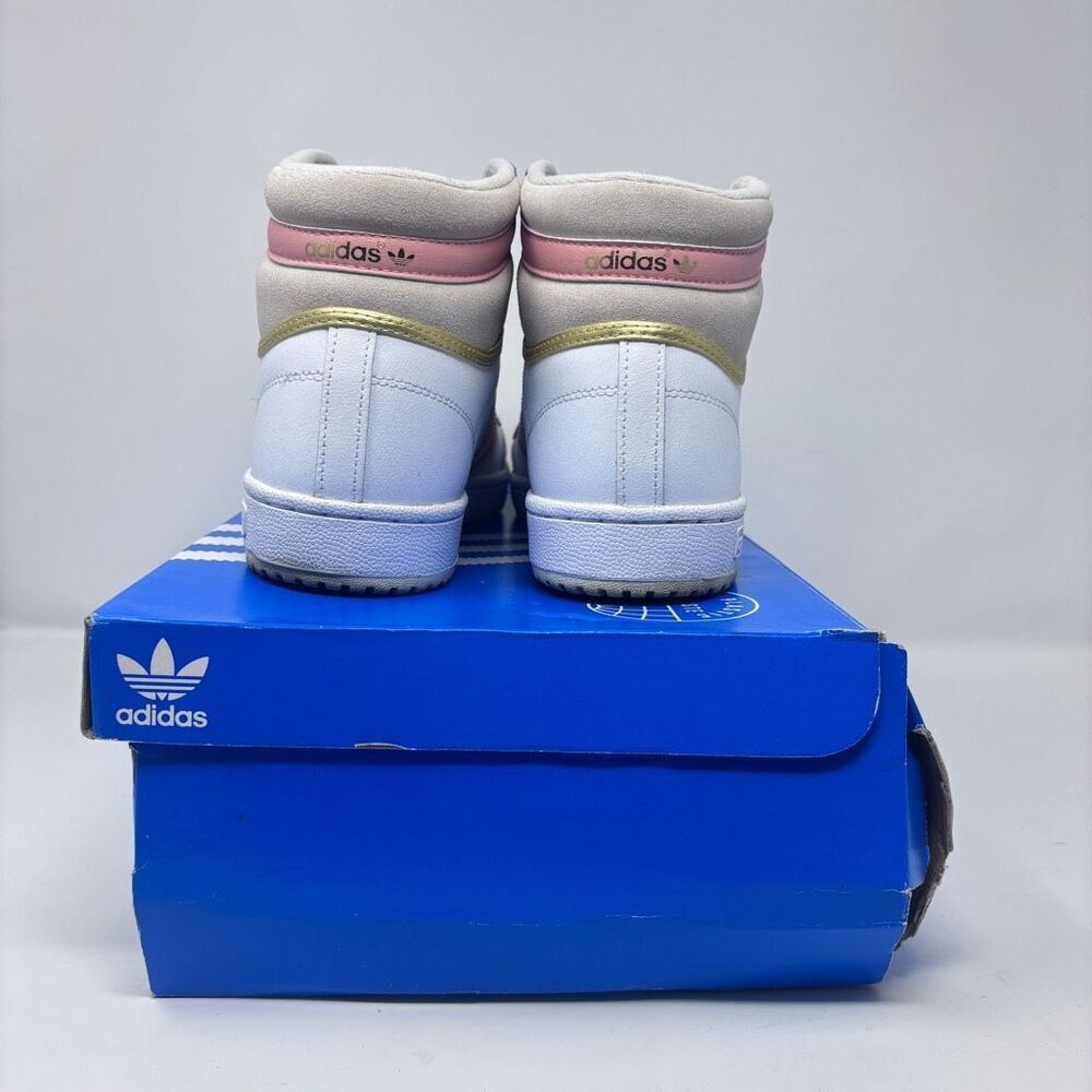 Adidas Originals Top Ten Hi Top White Ambient Blush Leather Sneakers in Box 11 - Picture 3 of 6
